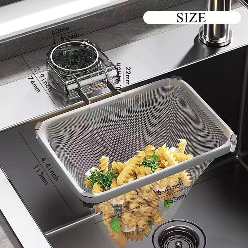 Wagoodter Kitchen Residue Filter Kitchen Drain Strainer Basket with Suction