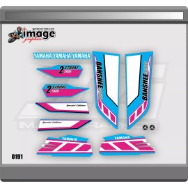 IG Yamaha Banshee full graphics kit special edition pink blue
