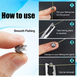 Fishing Weights 100pcs Lead Split Shot Fishing Sinkers Clip on Removable Fishing Line Weight Round Egg Sinker Bass Fishing Freshwater (3g-100pcs)