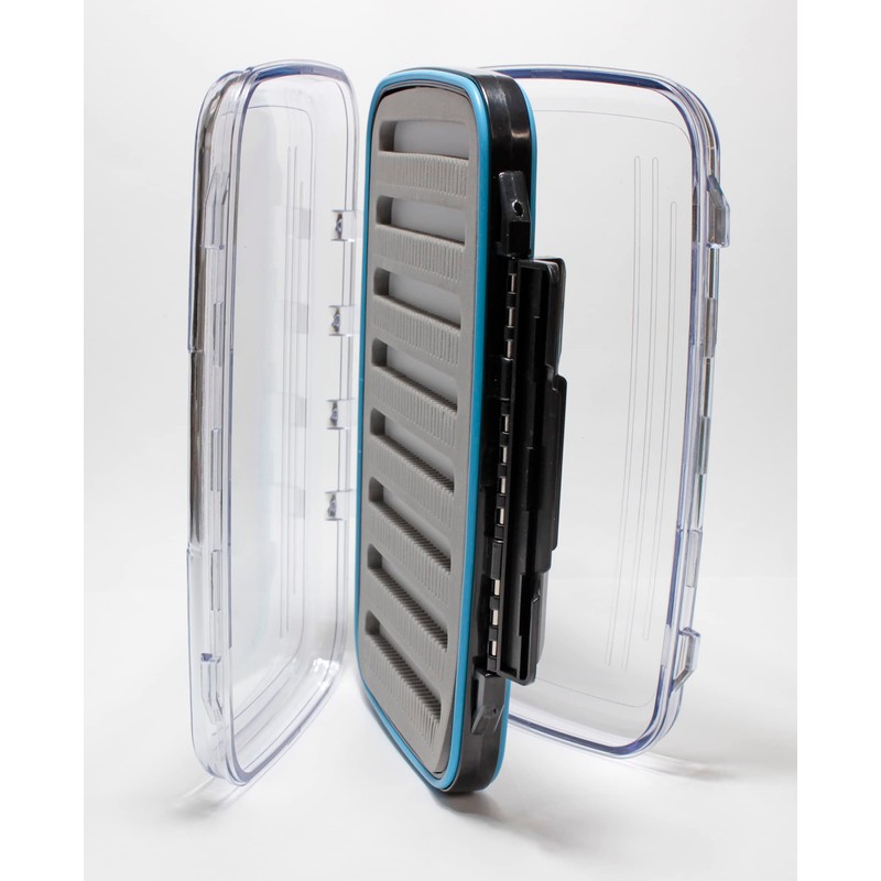 AXISCO Double Sided Clear Fly Box - L Slit Foam