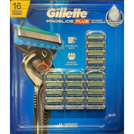 Gillette Proglide Plus, Fits Proglide, Fusion, & Power Razors, 16 Cartridges