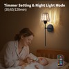 Battery Operated Crystal Wall Sconce Set of 2, Black Rechargeable
