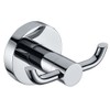 Dandelionsky 2PCS Wall Mount Robe Hooks Modern Polished Chrome Solid