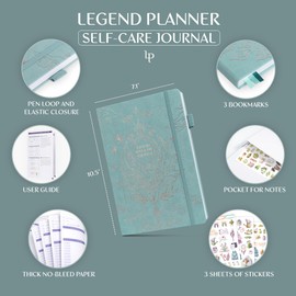 Legend Self-Care Journal – Guided Daily Reflection Journal to Support Mental & Physical Health – Daily Mood, Meditation & Personal Development Notebook – 26.5x18.5cm, Lasts 3 Months (Blue Surf)