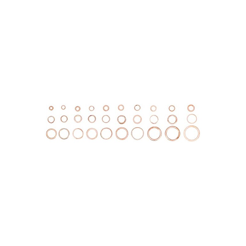 BGS 8142 Assortment of Copper Sealing Rings 300 pieces)