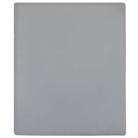 vidaXL Fitted Sheet for Double Bed Jersey Grey 140 x 200 cm Cotton