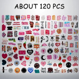 120PCS Bookish Aesthetic Stickers, Durable PVC Stickers for Kindle, Laptops, Walls – Vibrant Designs for Book Lovers & Creative Decor