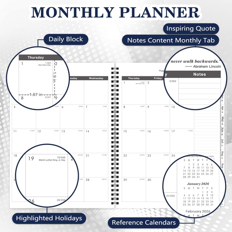 2026-2030 Monthly Planner/Calendar - Jan 2026 - Dec 2030, 5