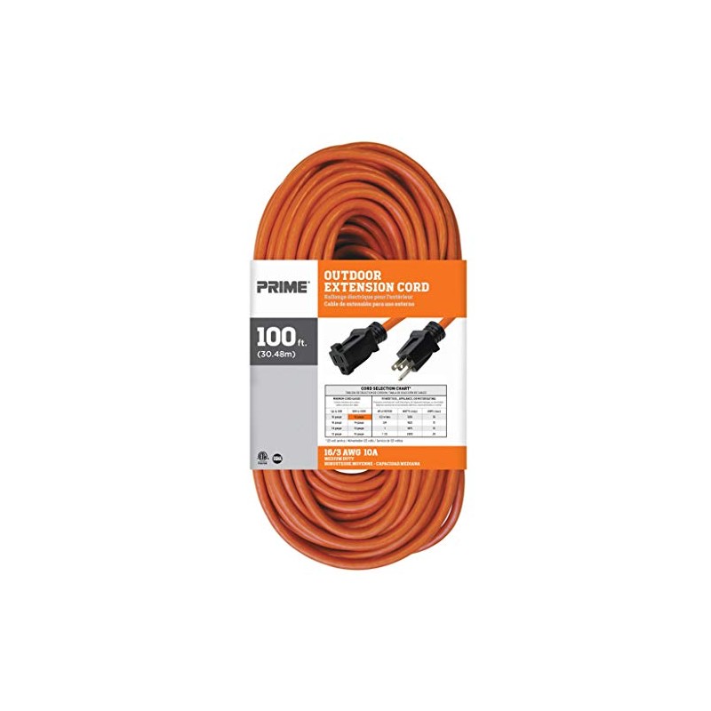 Prime Wire & Cable EC501635 100-Foot 16/3 SJTW Medium Duty