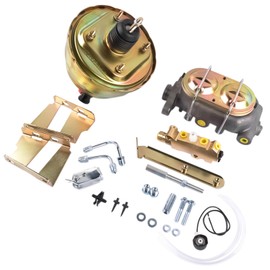 Woosphy Power Brake Booster 1" Bore Master Disc/Drum Kit Replacement for Chevy Bel Air 150 210 Nomad 1955-1957