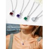 Birthstone Necklaces for Women, Tiny Crystal Pendant Women Necklace,S925 February