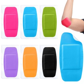 Geiserailie 24 Pcs Extra Large Flexible Adhesive Bandages 6" X 3" Colorful Fabric Adhesive Bandages with Non-Stick Pad Latex Free Painless Removal for Wound Care and First Aid