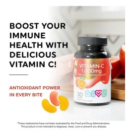 Livs Gomitas De Vitamina C 1000 Mg Para Niños Y Adultos