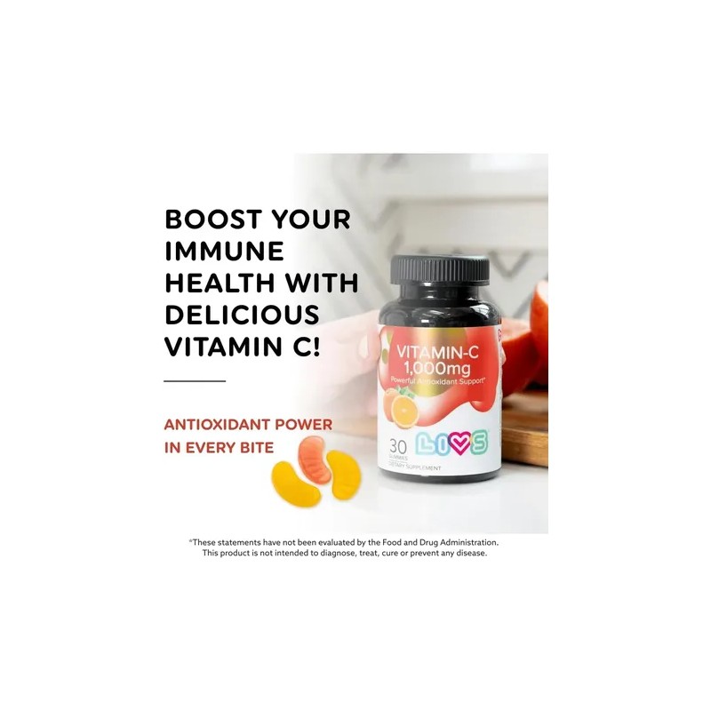 Livs Gomitas De Vitamina C 1000 Mg Para Niños Y