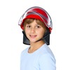 JOYIN JOYIN Verstellbarer Kinder Feuerwehrhelm mit Klappvisier, Halstuch & Kinnriemen