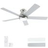 POCHFAN 52 Inch Brushed Nickel Ceiling Fans with Lights and