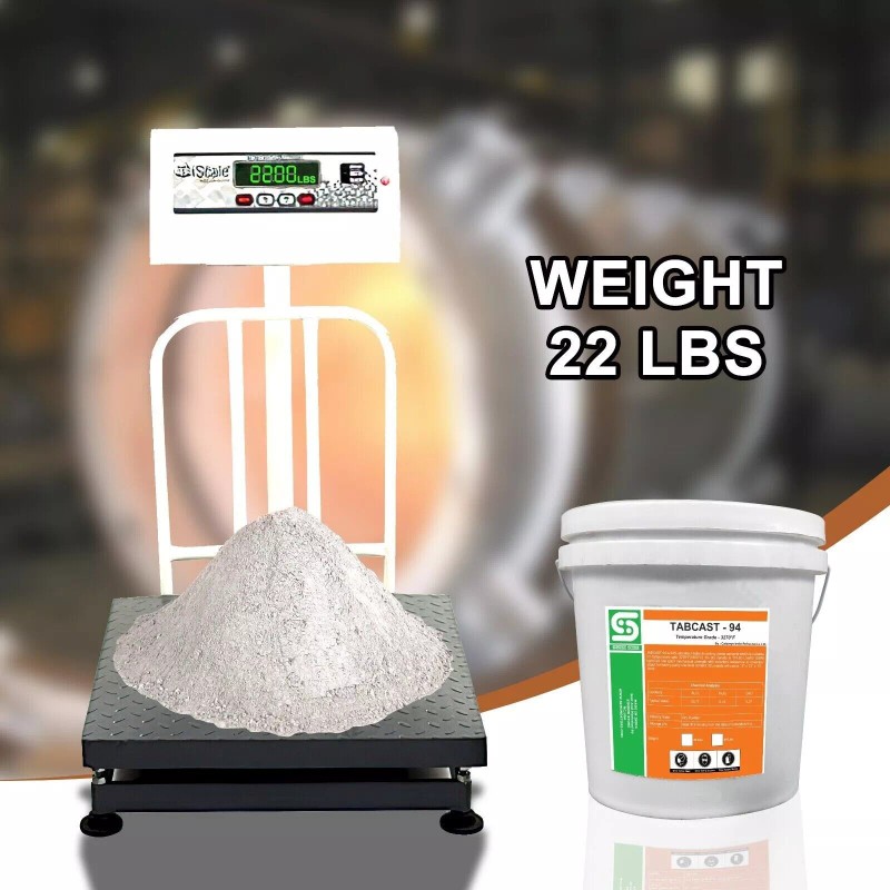 tabcast-94 94% Alumina Dense Castable Refractory Cement 22 Lbs.