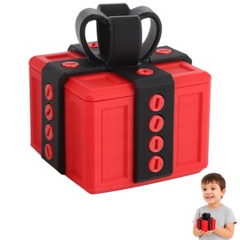 Annoying Gift Box, Prank Gifts with 3D Printed Puzzle Box Design, Unique Interactive Toy for Creative Fun, Black and Red Color, 6 cm