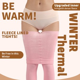 DancMolly Opaque Fleece Lined Tights for Women, Ultra Warm Winter Thermal Control Top Pantyhose High Waist