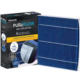 PureFlow PC9977HX - Filtro de aire de cabina HEPA | Compatible con Jeep Cherokee 2020-14, Chrysler 200 2017-15