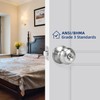 Loqron Privacy Door Knob, Keyless Interior Door Lock, Flat Ball