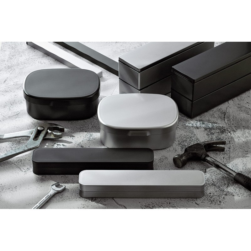 Tatsumiya Metallic One-Touch Lunch Metallic Black M 600 30404