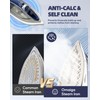 Steam Iron for Clothes, 1750W Clothes Iron with Durable Ceramic
