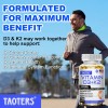 Taoters K2d3 120 Cápsulas, Vitamina D3, K2, Sin Sabor