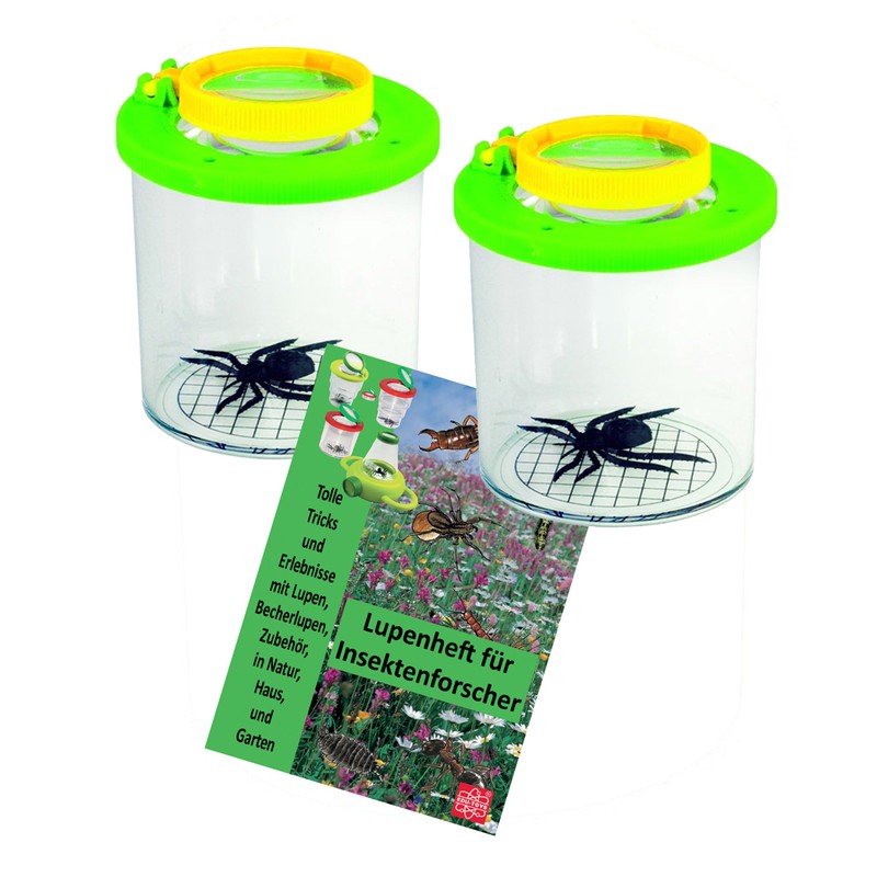 Set of 2 2x, 3.5x Magnifying Beakers with Magnifying Booklet