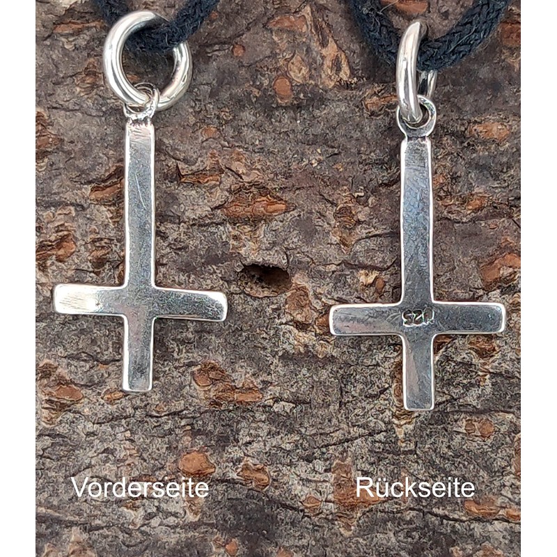Kiss of Leather Dainty Cross Pendant 925 Sterling Silver with