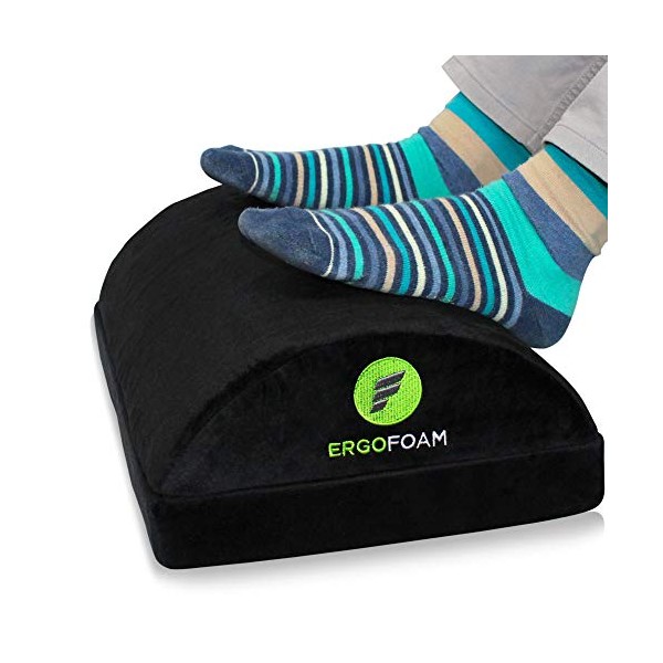 ErgoFoam Adjustable Foot Rest Under Desk for Added Height -