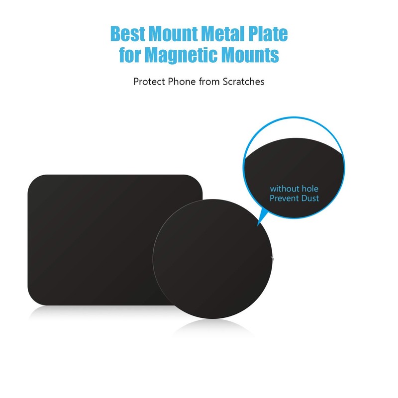 Mount Metal Plate with Adhesive for Magnetic Cradle-Less Mount by