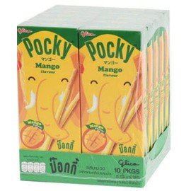 Pocky Mango Biscuit Stick Snack Coated Flavour Delicious Tropical Fruit - Pack of 10 / SOUVENIR PACKAGE