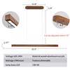 31.5" Wood Linear Pendant Light – Dimmable LED Chandelier with