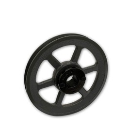 Single Groove 11.25" Cast Iron Electric Motor" H" Pulley/Sheave, Bushing Included, for 5/8" Top Width B/5L/BK/5LK Section V Belt, 1 Groove Pulley (1-1/8" Shaft / 1.125" Bore, BK115H)
