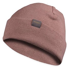 MERIWOOL Kidsâ Beanie - Merino Wool Ribbed Knit Winter Hat for Boys and Girls Rose