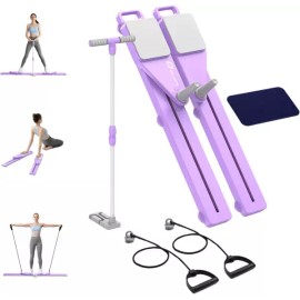 Solidfit 솔리드핏 2026 6-in-1 플래티츠 보드 업그레이드 - 전신 운동을 위한 다기능 미끄럼 방지 무음 필라테스 Solidfit 2026 6-in-1 Reformer Board Upgrade - Multifunctional Non-Slip Silent Pilates for Full Body Exercise [Upgrade-Purple]