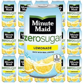 Minute Maid Zero Sugar Lemonade soda 12 fl oz, 15 pack, total 180 fl oz