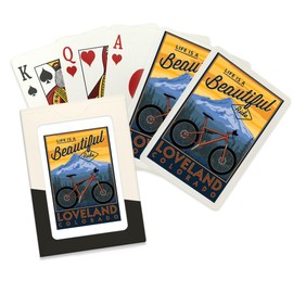 Lantern Press Loveland, Colorado, Life is a Beautiful Ride, Mountain Bike (52 Playing Cards, Poker Size Card Deck with Jokers)