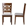 Baxton Studio Abigail Dining Chairs, Set of 2, Grey/Walnut Brown