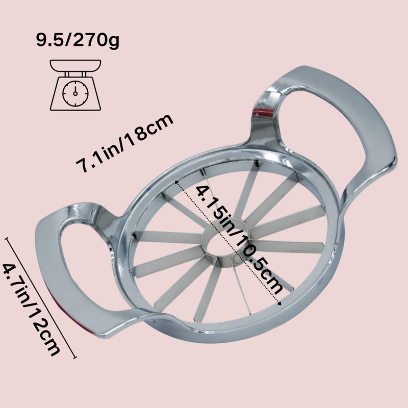 Stainless Steel Apple Slicer and Corer - Sturdy and Sharp