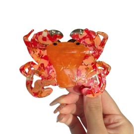 AURASNAP Passion Red Crab Hair Claw Clips - Handcrafted Acetate Hair Clips, Valentine’s Day Gifts for Her, Secure Hold for All Type Hair