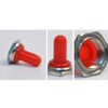 ESUPPORT Red 12mm Rubber Rocker Toggle Switch Knob Hat Waterproof
