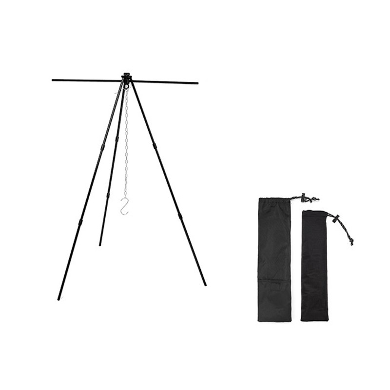 Outdoor Portable Aluminum Alloy Hung Tripod Camping Picnic Pot Hung