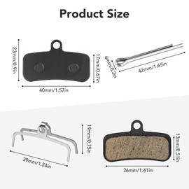 4 Pairs Bicycle Brake Pads Disc Brake - Compatible with Shimano D03S D02S Saint BR-M810 BR-M820 Deore XT BR-M8020 BR-M8120 ZEE BR-M640 XTR BR-M9120 Tektro HD-E725 M735 M745 M750 TR. P SL