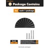 JIASENBAO 5 Pack Black Cabinet Pulls 3" Hole Center Cup