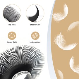 LASHVIEW Eyelash Extensions,ellipse eyelash extensions,0.15mm M Curl 9mm Flat Eyelash Extension,Matte Individual Eyelashes,Salon Use
