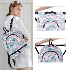 HUA ANGEL Lightweight Backpack with Drawstring Sports Backpack Women's with Shoe Compartment and Wet Compartment Waterproof Bag with Drawstring for Travel Swimming Training Beach Yoga Basketball