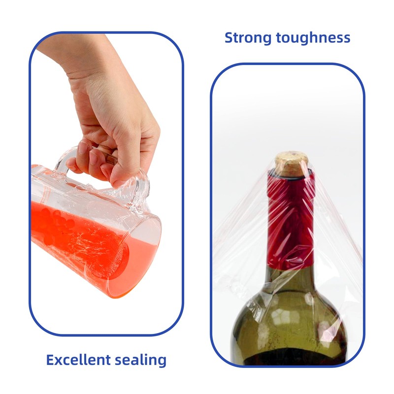 KAMMAK Plastic Food Wrap with Slide Cutter Kitchen Cling Wrap