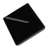 Short Tie Clip Gun Metal 5 cm Long + Blue